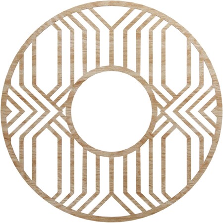 Ekena Millwork Empire Wood Fretwork Pierced Ceiling Medallion, Red Oak, 40"OD x 14 5/8"ID x 1/4"T CMWP40X40X0250EPRO